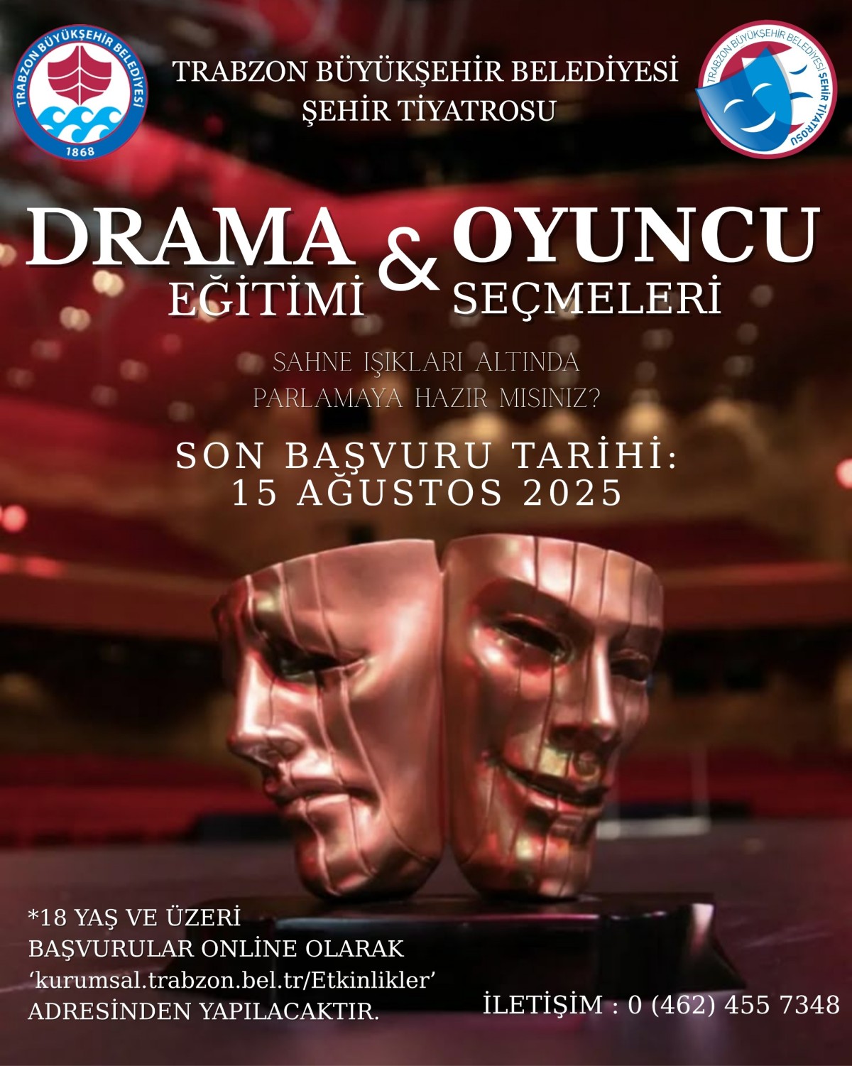 Büyükşehir Şehir Tiyatrosu Yeni Yeteneklerin Peşinde