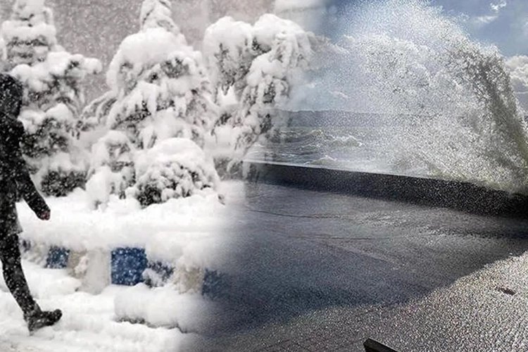 Doğu'da yoğun kar, kıyılarda kuvvetli rüzgar